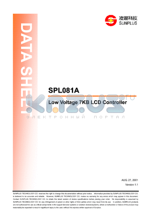 SPL081A datasheet - Low Voltage 7KB LCD Controller