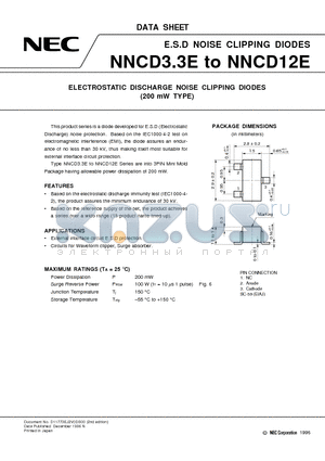 NNCD5.6E datasheet - ELECTROSTATIC DISCHARGE NOISE CLIPPING DIODES 200 mW TYPE