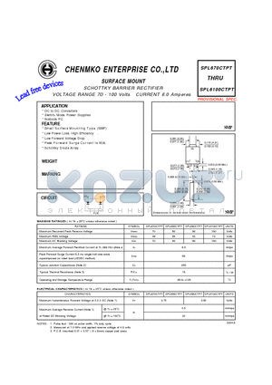 SPL670CTPT datasheet - SCHOTTKY BARRIER RECTIFIER