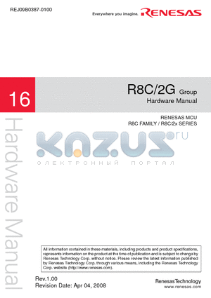 R5F212G5SNFP datasheet - MCU