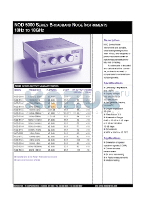 NOD-2000 datasheet - BROADBAND NOISE INSTRUMENTS 10HZ TO 18GHZ