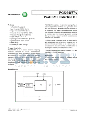 PCS3P2537A datasheet - Peak EMI Reduction IC