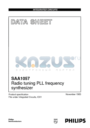 SAA1057 datasheet - Radio tuning PLL frequency synthesizer