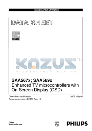 SAA5675HL datasheet - Enhanced TV microcontrollers with On-Screen Display (OSD)