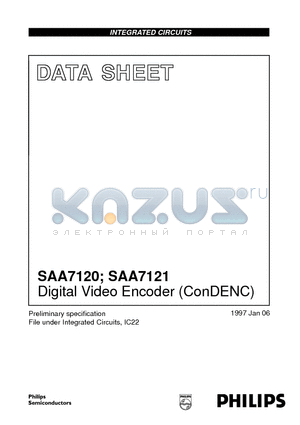 SAA7120 datasheet - Digital Video Encoder (ConDENC)