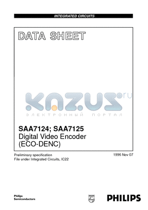 SAA7124H datasheet - Digital Video Encoder ECO-DENC