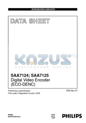 SAA7124HZ datasheet - Digital Video Encoder ECO-DENC