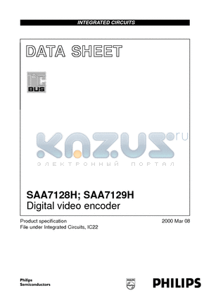 SAA7129 datasheet - Digital video encoder