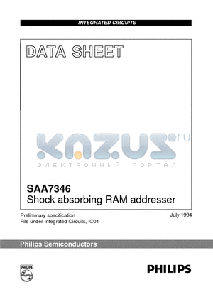 SAA7346 datasheet - Shock absorbing RAM addresser