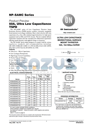 NP-SAMC datasheet - 50A, Ultra Low Capacitance TSPD