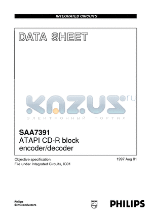 SAA7391 datasheet - ATAPI CD-R block encoder/decoder