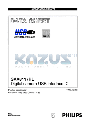 SAA8117HL datasheet - Digital camera USB interface IC