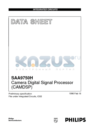 SAA9750H datasheet - Camera Digital Signal Processor CAMDSP