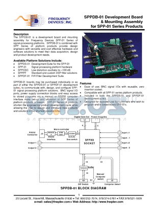SPPDB-01 datasheet - Development Board & Mounting Assembly for SPP-01 Series Products