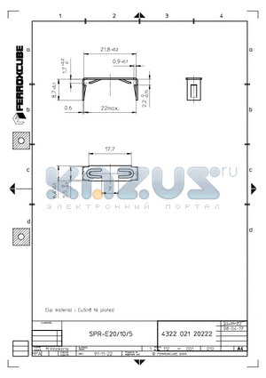 SPR-E10 datasheet - SPR-E20