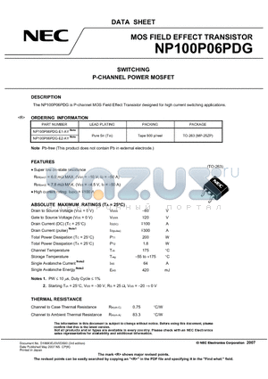 NP100P06PDG-E2-AY datasheet - MOS FIELD EFFECT TRANSISTOR