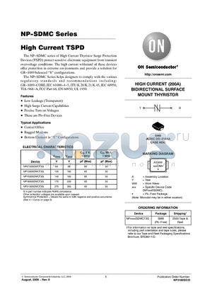 NP1300SDMCT3G datasheet - High Current TSPD