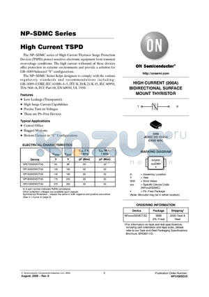 NP1500SDMCT3G datasheet - High Current TSPD