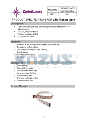 OSBH30E18G3-OSB5STS4C1A-X datasheet - LED Ribbon Light