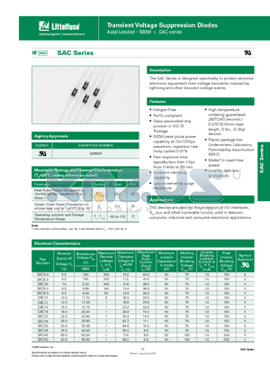 SAC15 datasheet - Transient Voltage Suppression Diodes