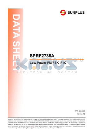 SPRF2738A-002C-C datasheet - Low Power FM/FSK IF IC