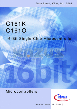 SAF-C161O-LM3V datasheet - 16-Bit Single-Chip Microcontroller