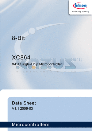 SAF-XC864L-1FRI3V3 datasheet - 8-Bit Single-Chip Microcontroller