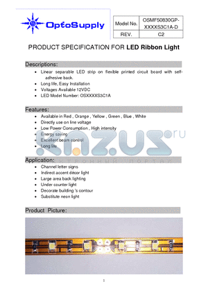 OSM50830GP-R5CAS3C1A-D datasheet - LED Ribbon Light