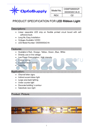OSM50830GP-W57LS3C1A-D datasheet - LED Ribbon Light