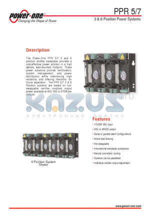 PPR7 datasheet - 3 & 6 Position Power Systems