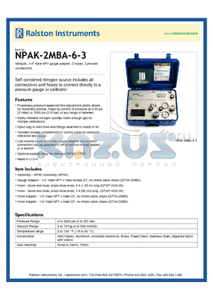 NPAK-2MBA-6-3 datasheet - Nitropak