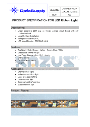 OSMF50830GP-M5SLS1C1A-D datasheet - LED Ribbon Light
