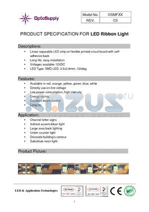 OSMFB5 datasheet - LED Ribbon Light