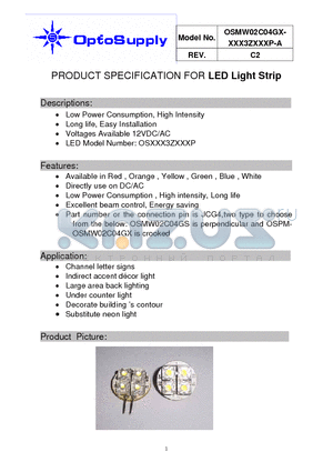 OSMH50830GP-R5M3Z2C1P-A datasheet - LED Light Strip