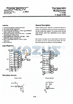 TSC351 datasheet - Multiplexers