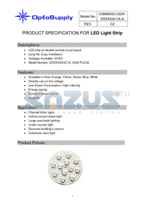 OSMW05C12GP-M5DTS4C1A-A datasheet - LED Light Strip