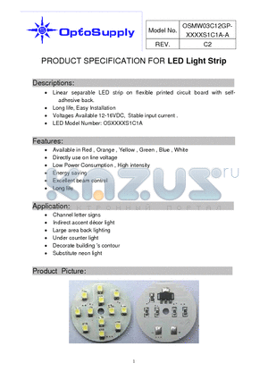 OSMW03C12GP-M5SLS1C1A-A datasheet - LED Light Strip