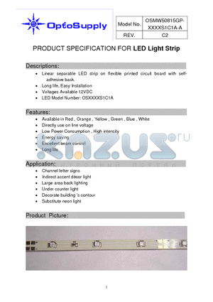 OSMW50815GP-R5MAS1C1A-A datasheet - LED Light Strip