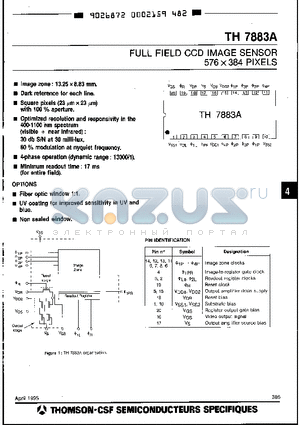 TH7883A datasheet - FULL FIELD CCD IMAGE SENSOR