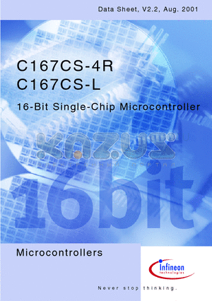 SAK-C167CS-4R33M datasheet - 16-Bit Single-Chip Microcontroller