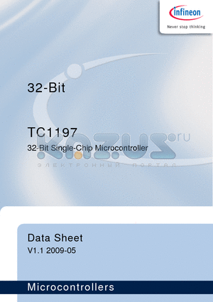 SAK-TC1197-256F180E datasheet - 32-Bit Single-Chip Microcontroller