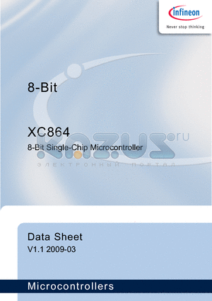 SAK-XC864L-1FRI3V3 datasheet - 8-Bit Single-Chip Microcontroller