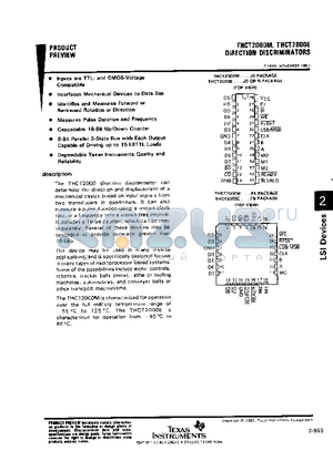 THCT2000EN datasheet - DIRECTION DISCRIMINATORS