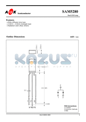 SAM5280 datasheet - Dual LED Lamp