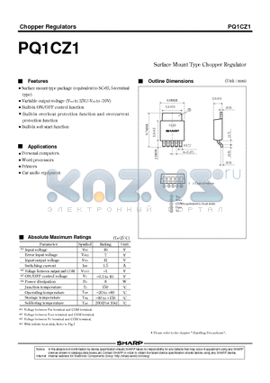 PQ1CZ1 datasheet - Surface Mount Type Chopper Regulator