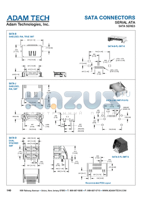 SATA-E-PR-RT-K datasheet - SATA CONNECTORS SERIAL ATA