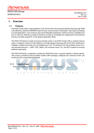 R5F6460FKFP datasheet - RENESAS MCU