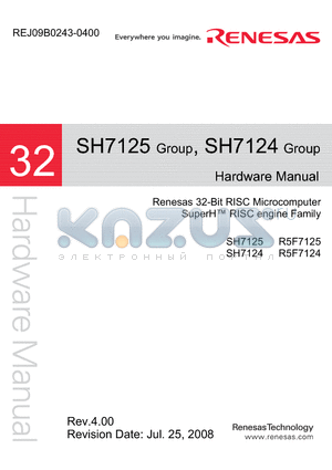 R5F71253D50FP datasheet - Renesas 32-Bit RISC Microcomputer SuperH RISC engine Family