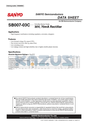 SB007-03C datasheet - 30V, 70mA Rectifier