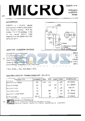 MIB57T-J datasheet - INFRARED EMITTING DIODE